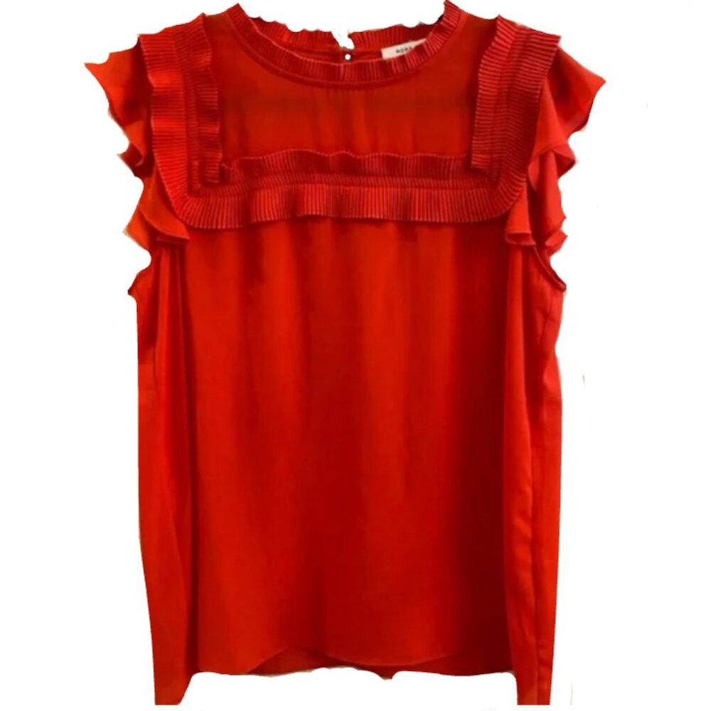 Brand New Rose & Olive Ruffle Detail Blouse